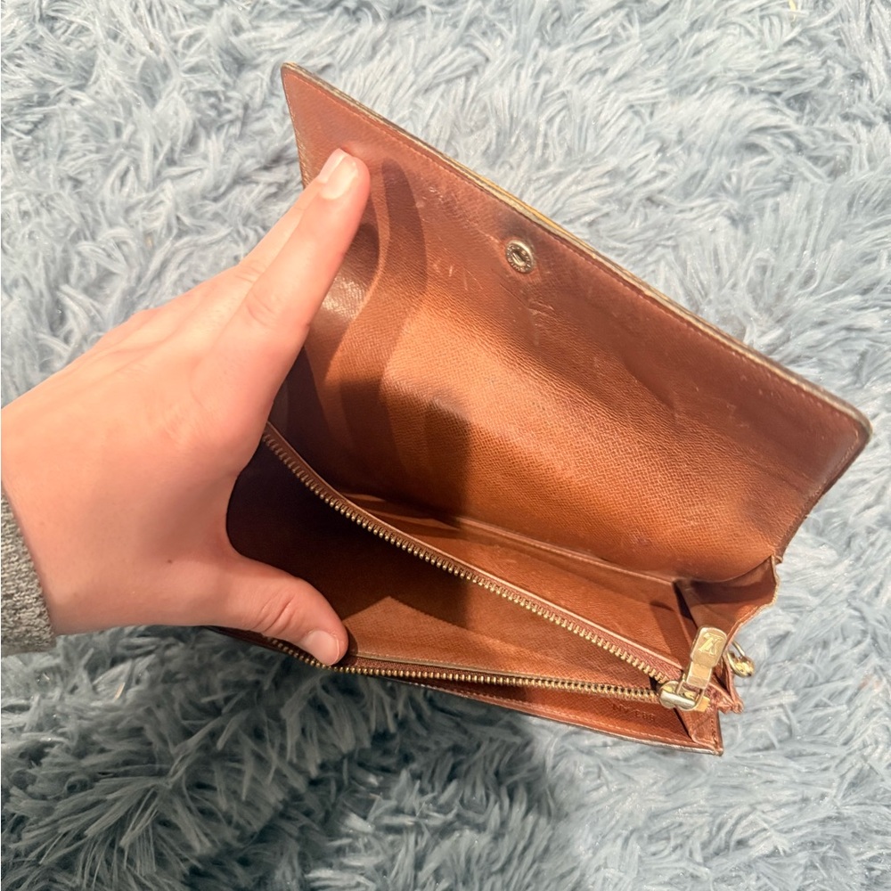 Louis Vuitton Brown Leather Clutch